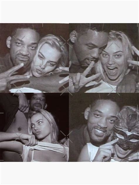 "Margot Robbie & Will Smith" Sticker for Sale by hiwatermelon | Redbubble