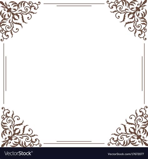 Decorative square frame vintage style Royalty Free Vector