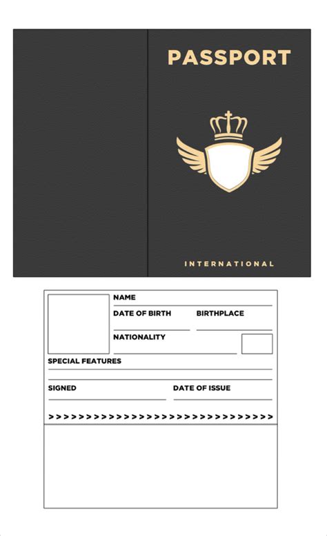 Passport Template Printable