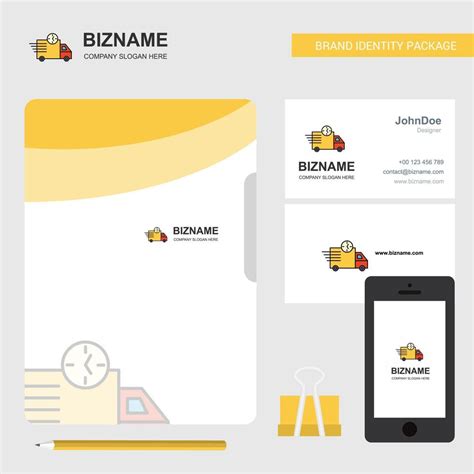 On time delivery Business Logo File Cover Visiting Card and Mobile App ...