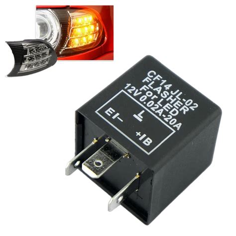 Electronic LED Flasher Blinker Relay 3 Pin CF 14 JL 02 Automobile Turn ...