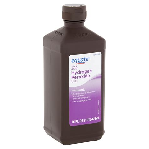 Equate 3% Hydrogen Peroxide USP Antiseptic, 16 fl oz - Walmart.com ...