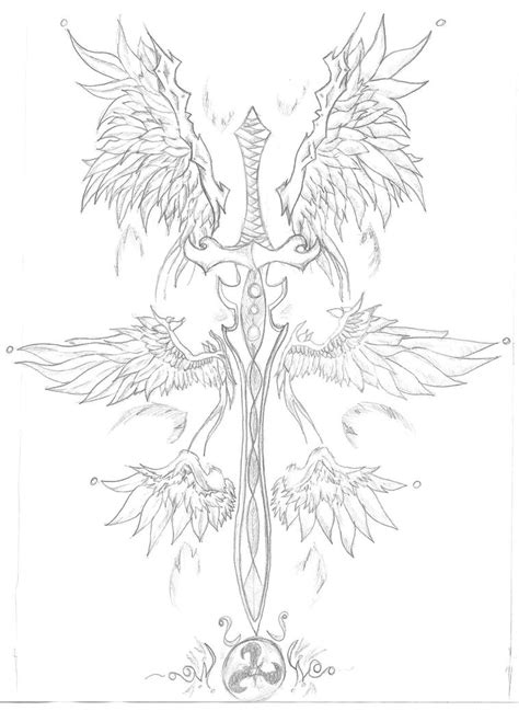 Sword and Wing Tattoo by rayrayloser11 on deviantART