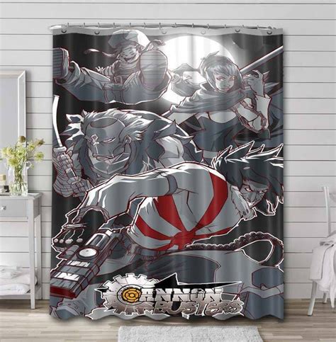 Cannon Busters Characters Shower Curtain Bathroom Liner