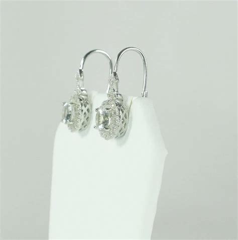 Conflict Free Diamond Earrings Handmade Sterling Silver Design