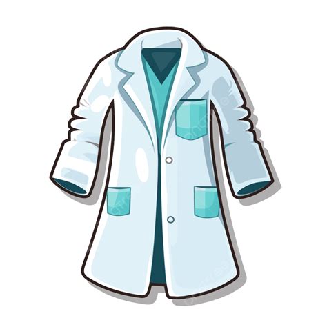 Cartoon Doctor S Coat On White Background Vector Clipart, Doctor ...