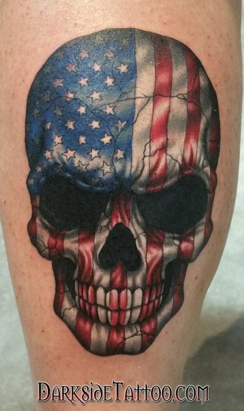 Color American Flag Skull by Sean O'Hara: TattooNOW