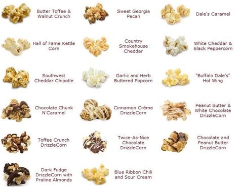 Four flavors of popcorn – Artofit