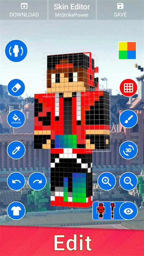 Skin Editor for Minecraft PE - Custom Skin Creator APK for Android ...