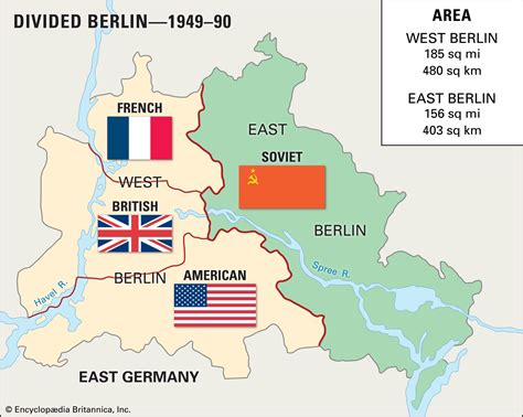 Berlin Wall Map Divided Germany