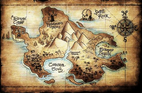 Neverland Map - Google Search | Arts And Crafts | Peter Pan Disney ...