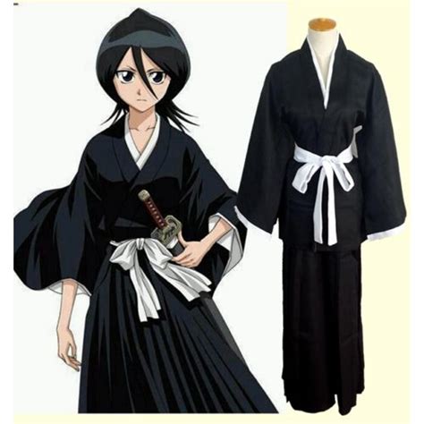 Bleach Kuchiki Rukia Soul Reaper Uniform Cosplay Costume | Free ...