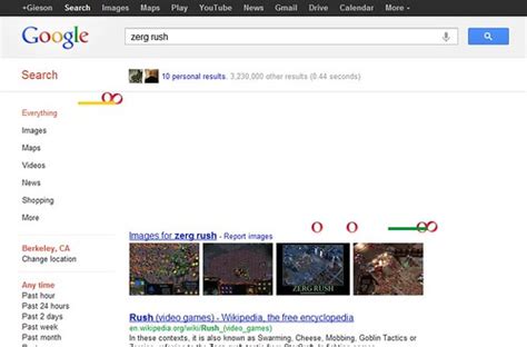 Search "zerg rush" in Google right now for an awesome game - A+E ...