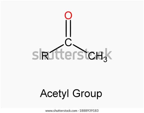 Acetyl Functional Group Molecule Atom Formula Stock Vector (Royalty ...