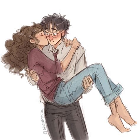 Harry and Hermione fanart by Arishatistic | Harry and hermione, Harry ...