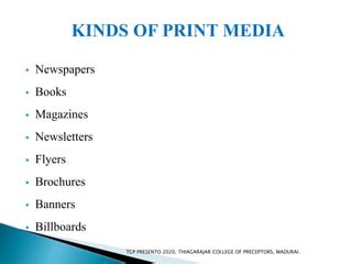 TYPES OF MEDIA: PRINT AND NON-PRINT MEDIA | PPT