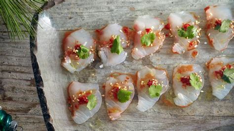 Snapper Crudo with Chiles and Sesame Recipe | Bon Appétit