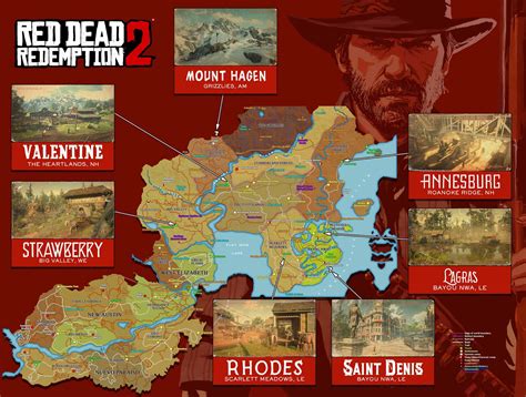 Red Dead Redemption's full map returns in Red Dead Redemption II - Red ...