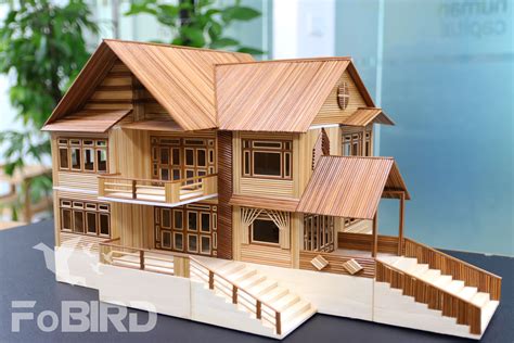 DIY Miniature Modern Mansion house with funitures