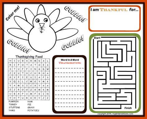 Printable Thanksgiving Crafts