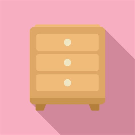 Wood drawer icon flat vector. Room design 15148529 Vector Art at Vecteezy