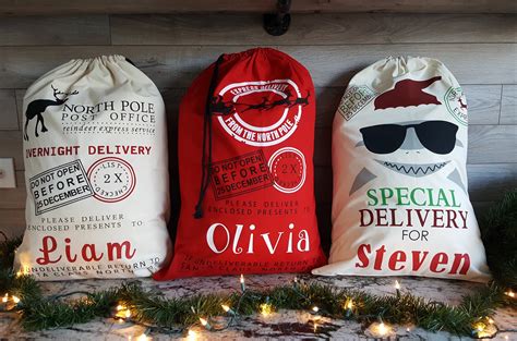 Santa Sacks Santa Sack Christmas Gift Christmas Decoration - Etsy