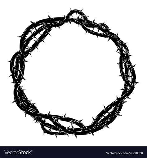 Crown thorns Royalty Free Vector Image - VectorStock