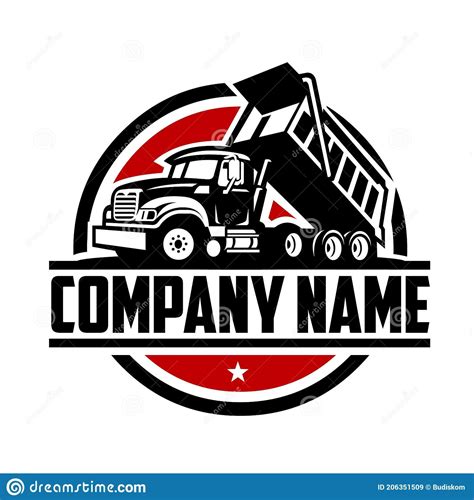 Illustration about Dump truck company ready made logo template. best ...