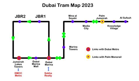 Dubai Tram Map - Dubai Tram