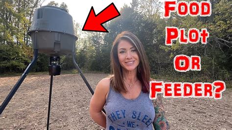 Putting Out A Corn Feeder In The Deer Food Plot. - YouTube