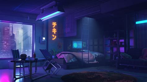 ArtStation - Cyberpunk room visualisation | Cyberpunk room, Cyberpunk ...