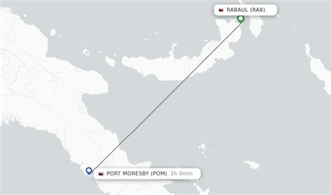 Direct (non-stop) flights from Rabaul to Port Moresby - schedules ...