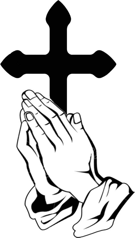 Transparent Distressed Cross Clipart Praying Hands With Bible Clipart ...