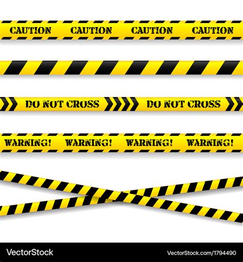 Set caution tapes Royalty Free Vector Image - VectorStock