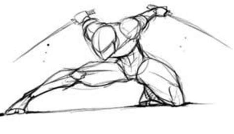 Dynamic Fighting Poses Drawing