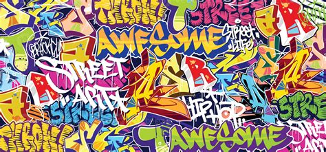 Colorful Graffiti Wall Art Background Street Art Hip-Hop Urban Vector ...