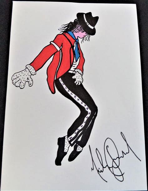 Michael Jackson Manner Of Moonwalk Ink Drawing