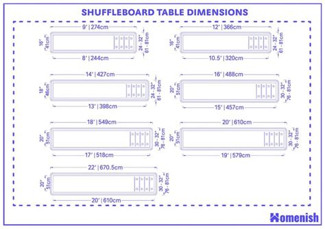 Shuffleboard Table Dimensions and Guidelines (with Drawings) - Homenish