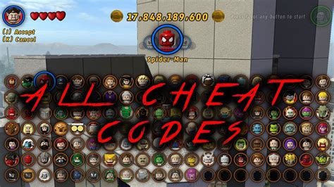 All lego Marvel Superheroes Cheat Codes PS3/XB1/PS4/XBOX360 (UPDATED ...