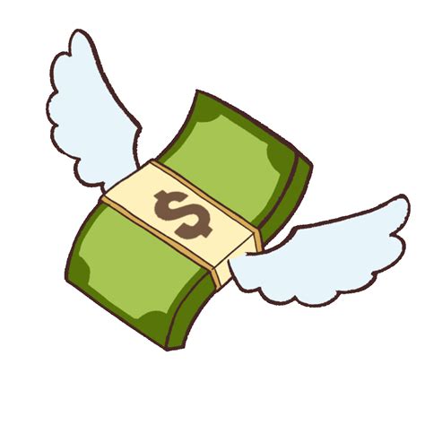 Animated illustration of money with feathers | UGOKAWA