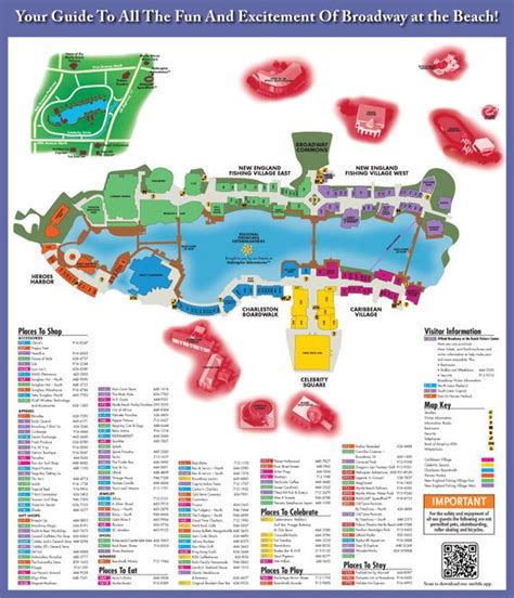 Printable Broadway At The Beach Map