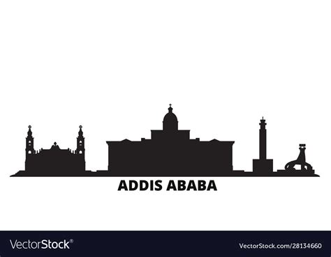 Ethiopia addis ababa city skyline isolated Vector Image