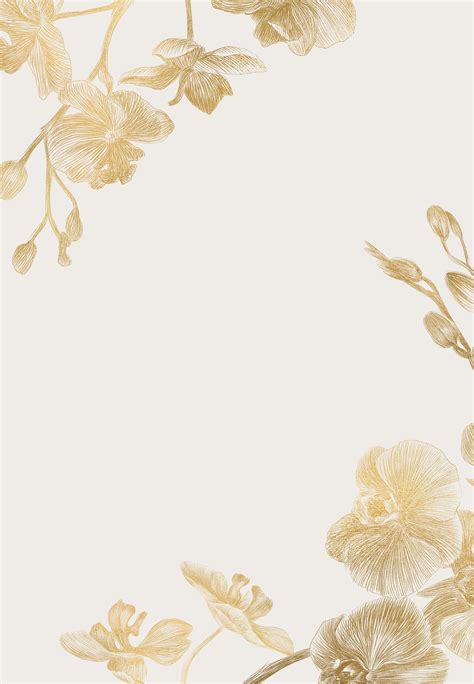 Gold Orchids - Wedding Invitation Template | Greetings Island | Orchid ...