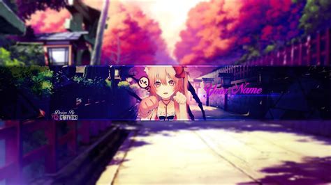 Youtube Banner Anime Images Anime youtube channel banner art photoshop ft