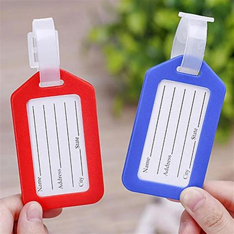 Classic Plastic Luggage Tag Travel Suitcase Baggage Travel Accessories ...