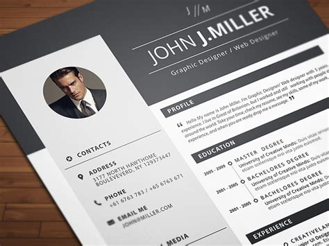 Free Microsoft Word Format CV Resume Template in Minimal Style ...