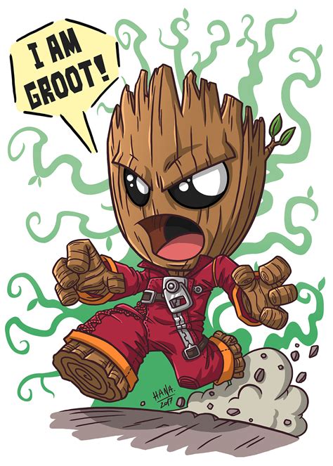 Angry Groot & Dancing Groot on Behance