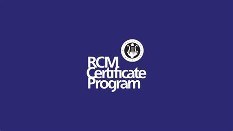 Introduction: Welcome to the RCM Certificate Program! - YouTube