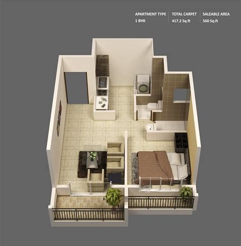 50 One “1” Bedroom Apartment/House Plans | Architecture & Design