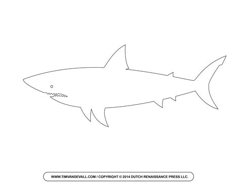 Free Cartoon Shark Clipart, Shark Outline and Shark Silhouette